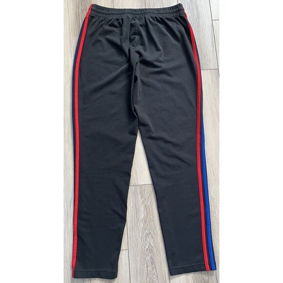 Adidas Training Track Pants Black Mens Size Medium Red/White/Blue 3 Stripes - Picture 6 of 8